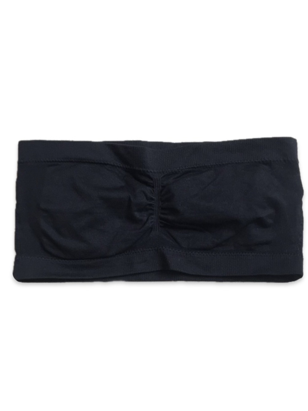 2/$20 Seamless Strapless Bandeau Bra Black Tube M